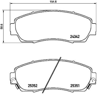 BREMBO Jarrupalat PRIME LINE akustisella kulumavaroittimella P 28 068 Jarrupalasarja,Jarrupala, Levyjarru HONDA,CR-V III (RE),CR-V IV (RM_)