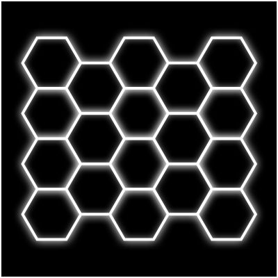 Hexagon-valo Dr Dirt Garage Sky Gen2, 18 Grid System, 380 x 330 cm
