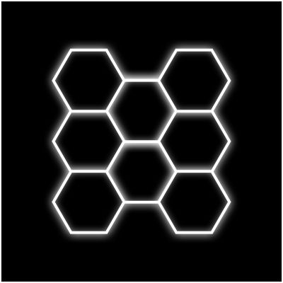 Hexagon-valo Dr Dirt Garage Sky Gen2, 8 Grid System, 290 x 305 cm