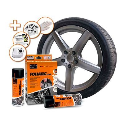 Kumimaalisetti Foliatec Spray Film Set, Gunmetal Grey