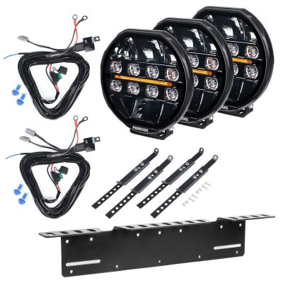 Lisävalo Purelux 9200 - Pyöreä / 22 cm / 200W / Ref. 30, 3 kpl - Täydellinen setti