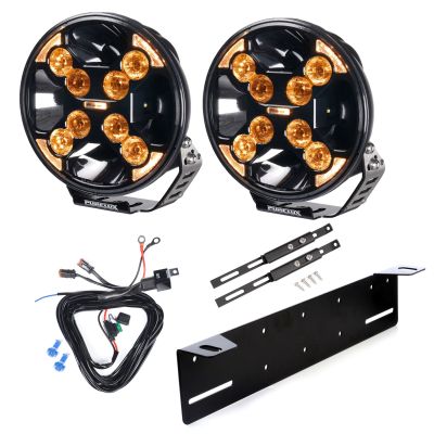 Lisävalo Purelux Black 9120 - Pyöreä / 23 cm / 120W / Ref. 45, 2 kpl - Täydellinen setti