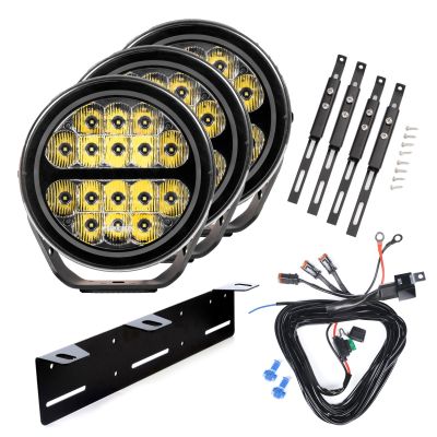 Lisävalo Purelux Road 780 HD V2 - Pyöreä / 18 cm / 80W / Ref. 27.5, 3 kpl - Täydellinen setti