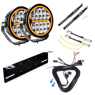 Lisävalo Strands Siberia Night Ranger 7 - Pyöreä / 18 cm / 80W / Ref. 20, 2 kpl - Täydellinen setti