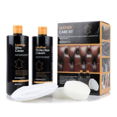 Nahanhoitosetti Furniture Clinic Leather Care Kit, 500 ml