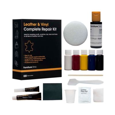 Nahankorjaussarja Furniture Clinic Complete Leather Repair Kit, Tumman ruskea