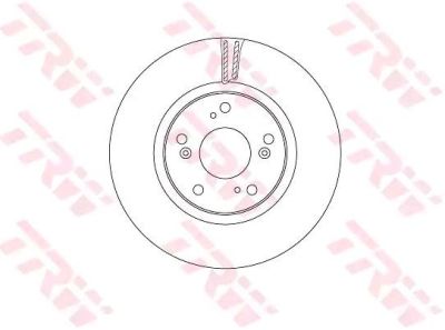 TRW Jarrulevyt Tuuletettu DF6689 Jarrulevy HONDA,CIVIC IX (FK),CIVIC X Schrägheck (FC_, FK),CIVIC IX Tourer (FK)