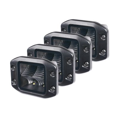 Työvalo Purelux Black Flush-Mount Square 40W, Leveä, 4 kpl